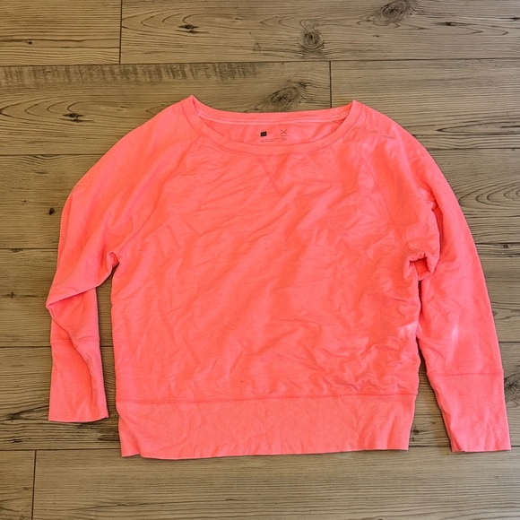 Xersion Coral hot pink Long Sleeve Shirt size XL crewneck - Picture 1 of 3